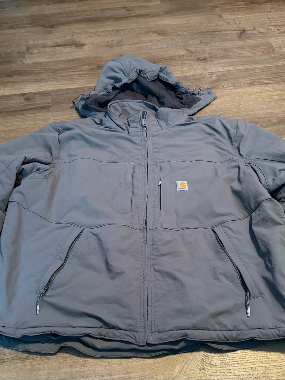 Carhartt Men’s Hooded Puffer Jacket - Gray